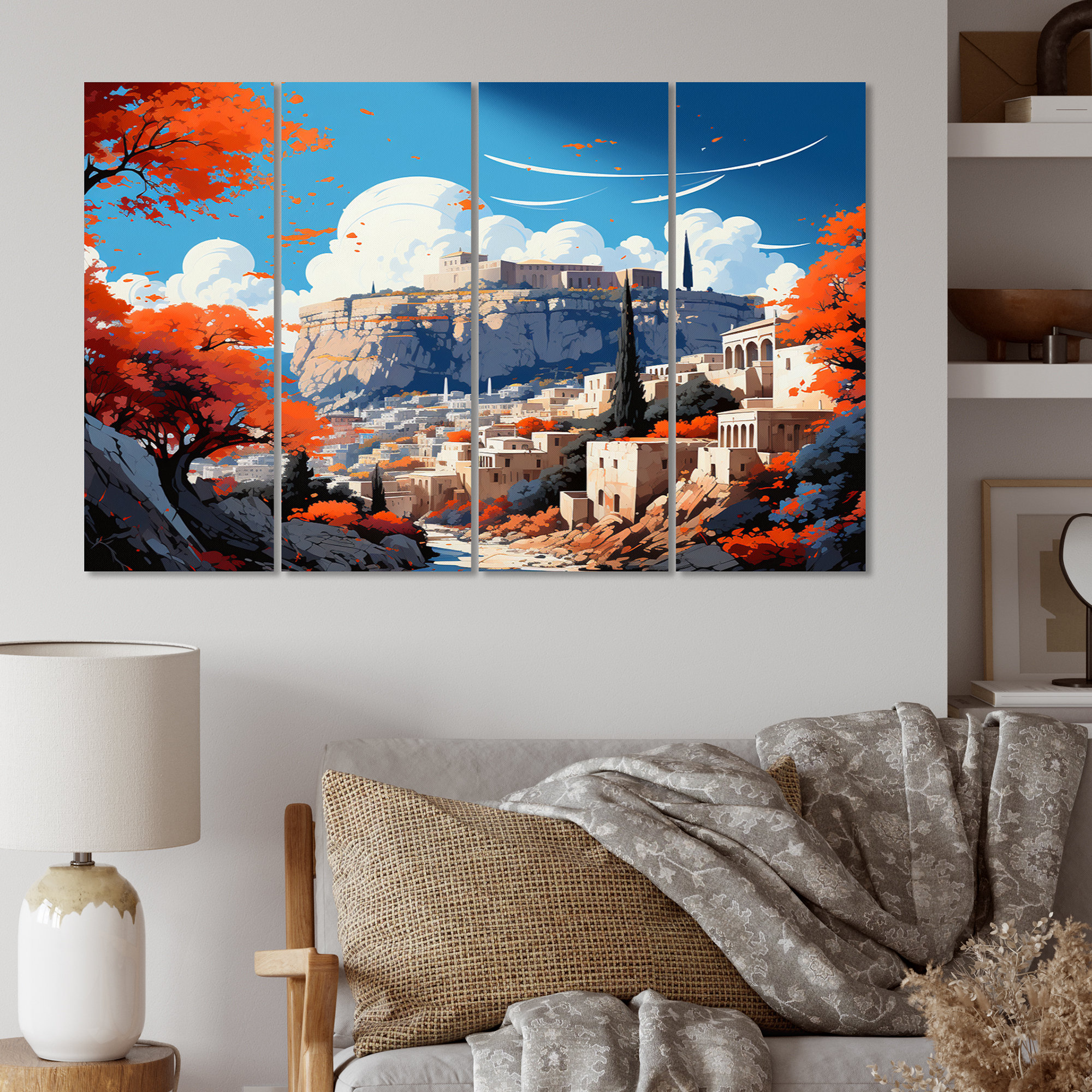 DesignArt City Athens Popart II Wall Decor On Metal Wayfair